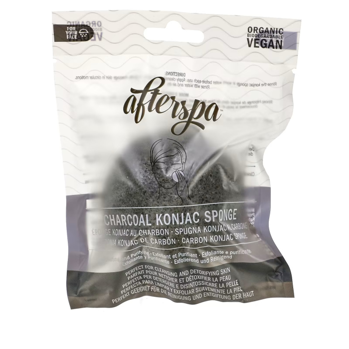 AfterSpa, Charcoal Konjac Sponge
 افتر سبا، اسفنجة الكونجاك
